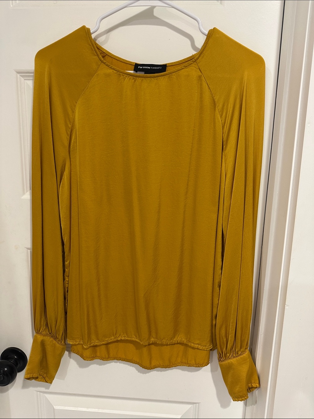 Fifteen Twenty Mustard Yellow Long-Sleeve Blouse